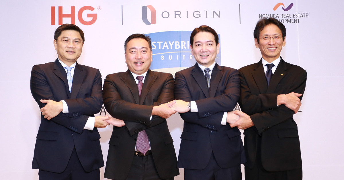 ออริจิ้น ดึงเชน IHG ผุดโรงแรม ผนึกโนมูระลุยแบรนด์ Staybridge Suites ครั้งแรกในเอเชียแปซิฟิก