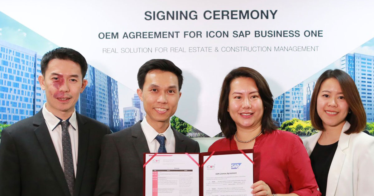 ไอคอนเฟรมเวิร์ค จับมือ SAP ทำ OEM รายแรกในประเทศไทย พัฒนาซอฟต์แวร์บริหารงานก่อสร้างและบัญชีสำหรับอสังหาฯ