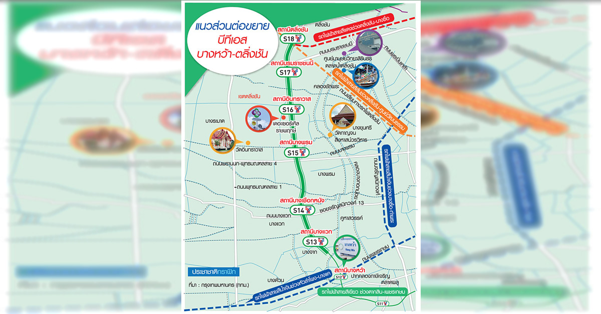 บีทีเอส บางหว้า-ตลิ่งชัน ไม่คืบ ติด EIA-ไร้ที่ดินสร้างสถานีจ่ายไฟ