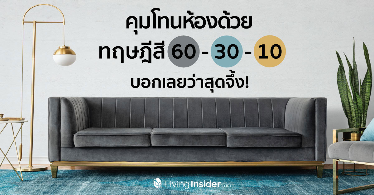 คุมโทนห้องด้วยทฤษฎีสี 60-30-10 บอกเลยว่าสุดจึ้ง!  