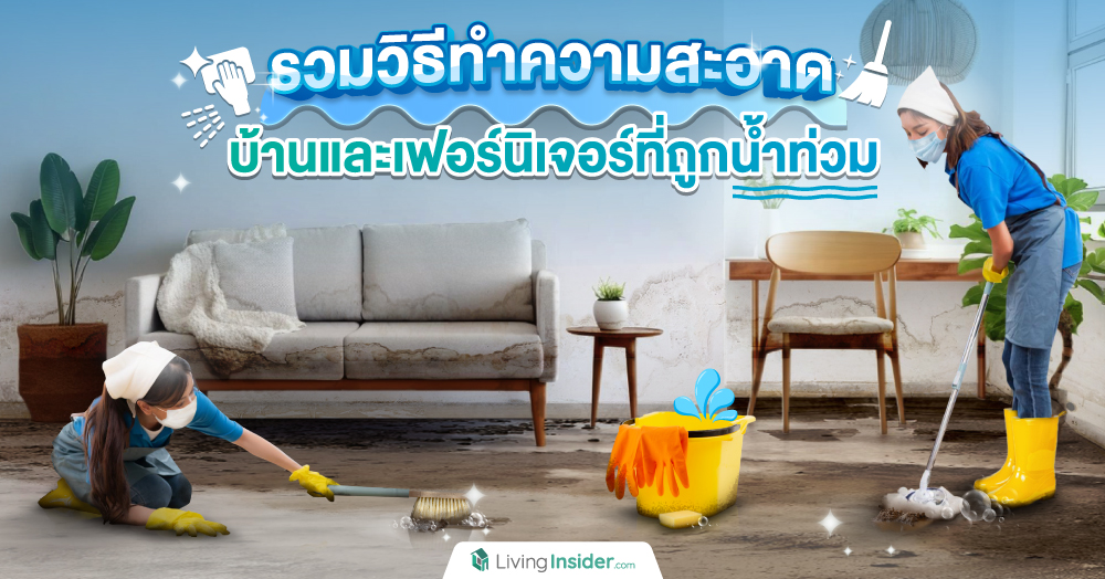 รวมวิธีทำความสะอาดบ้านและเฟอร์นิเจอร์ที่ถูกน้ำท่วม