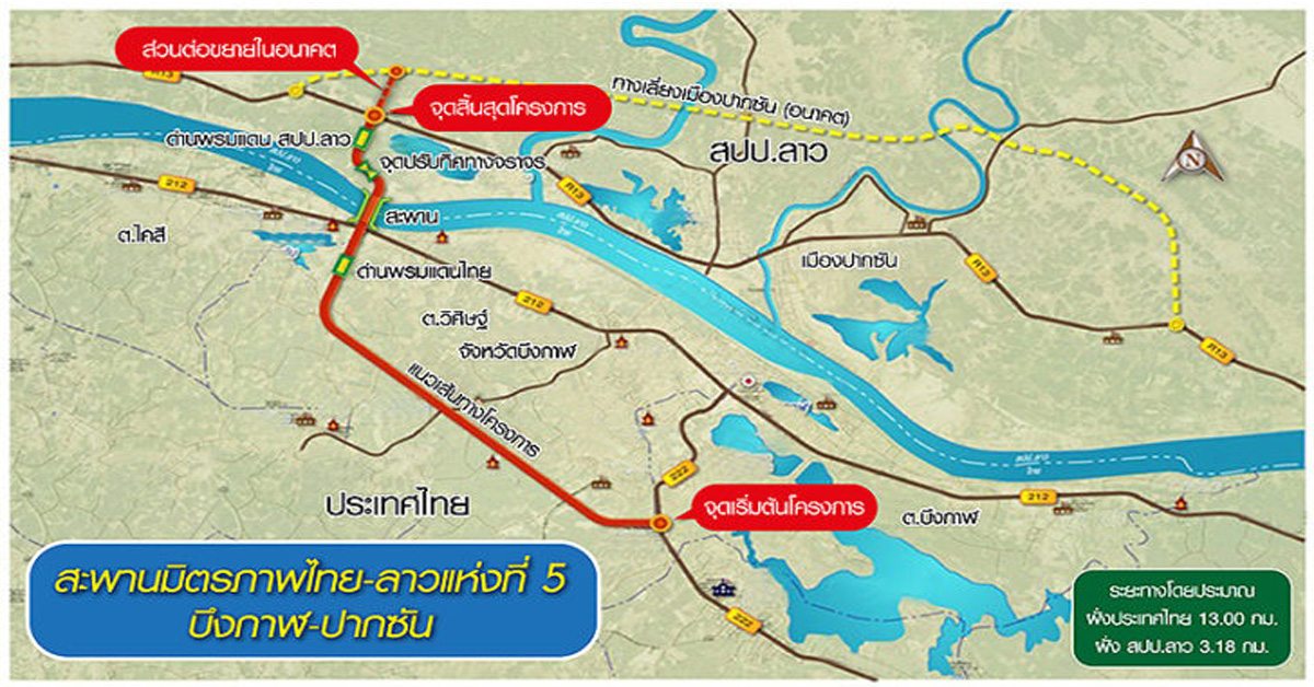 เร่งสะพานข้ามโขง บึงกาฬ-ปากซัน เชื่อมเศรษฐกิจ-ท่องเที่ยววันเดียวทะลุ 3 ประเทศ