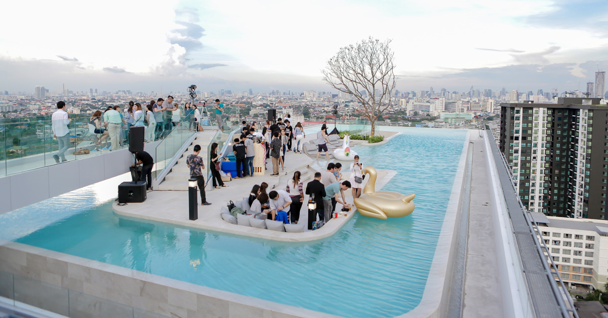 White Cloud Pool Party ที่ IDEO THA PHRA INTERCHANGE ปาร์ตี้วิว Rooftop