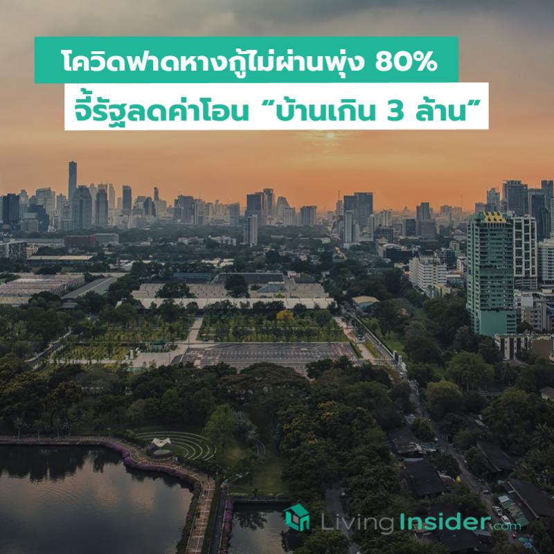 โควิดฟาดหางกู้ไม่ผ่านพุ่ง 80% จี้รัฐลดค่าโอน บ้านเกิน 3 ล้าน