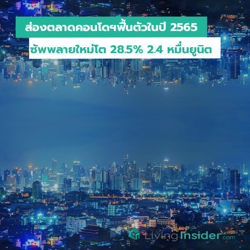 ส่องตลาดคอนโดฯฟื้นตัวในปี 2565 ซัพพลายใหม่โต 28.5 เปอร์เซนต์ 2.4 หมื่นยูนิต