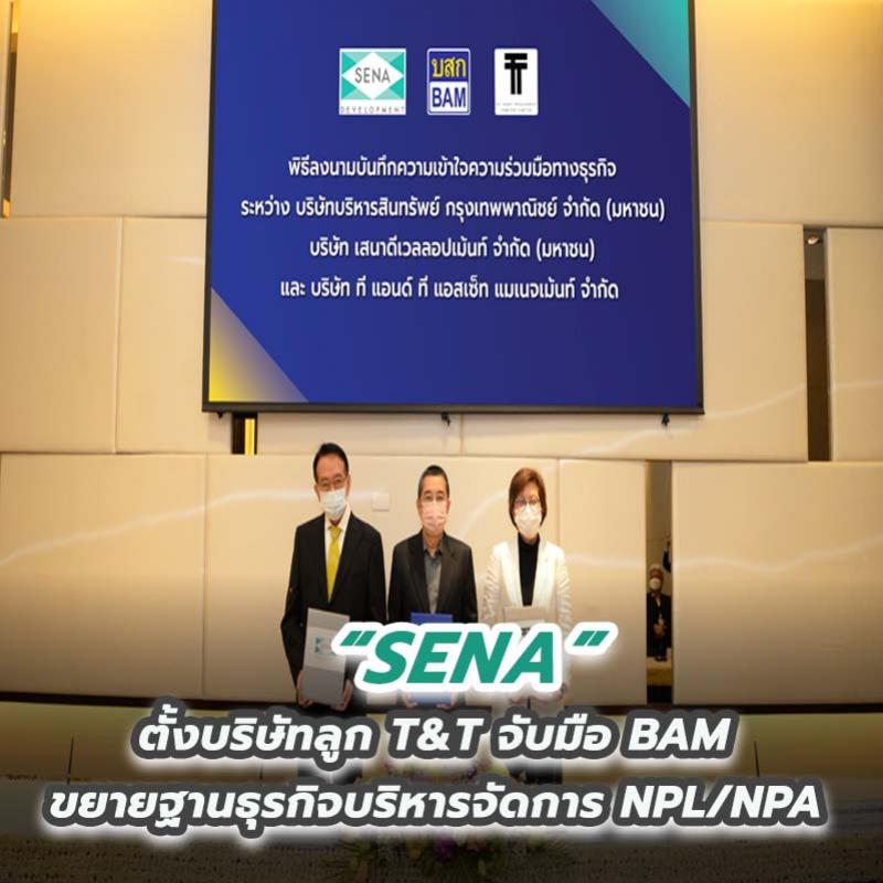 SENA ตั้งบริษัทลูก T&T จับมือ BAM ขยายฐานธุรกิจบริหารจัดการ NPL/NPA