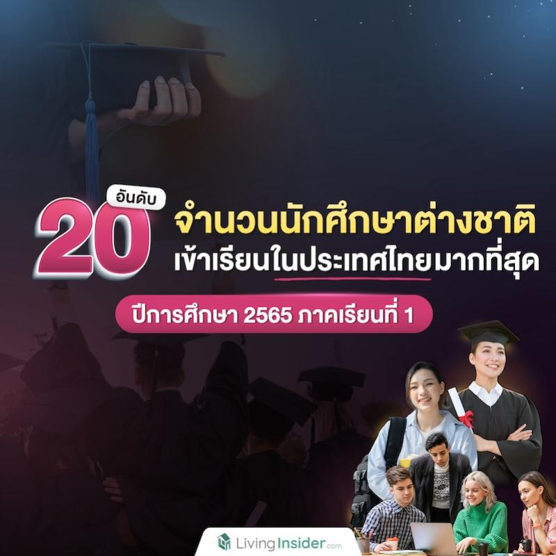 20 อันดับ จำนวนนักศึกษา เข้าเรียนในประเทศไทยมากที่สุด
