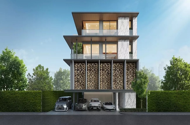 For SaleHouseRama9, Petchburi, RCA : 🎈ARTALE ASOKE-RAMA9 3 bedrooms, 5 bathrooms, 3 parking spaces, Type Arche Villa A, usable area 335 square meters.