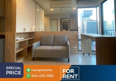 For RentCondoRama9, Petchburi, RCA : Rhythm Asoke for rent, size 41 sq.m. (one bed plus 1), corner room, 24th floor