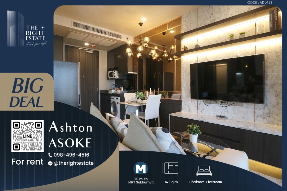 For RentCondoSukhumvit, Asoke, Thonglor : 🌿Ashton Asoke🌿Nice room nice decoration - 1 Bed 1 Bath 36 sq.m, price negotiable!!! - Close to BTS Asoke