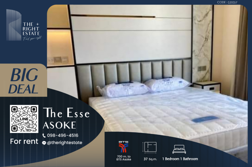 For RentCondoSukhumvit, Asoke, Thonglor : 🌿The Esse Asoke🌿 Nice room beautiful decoration 🛏 1 Bed 1 Bath 37 sq.m, Price negotiable!!! - Close to BTS Asoke