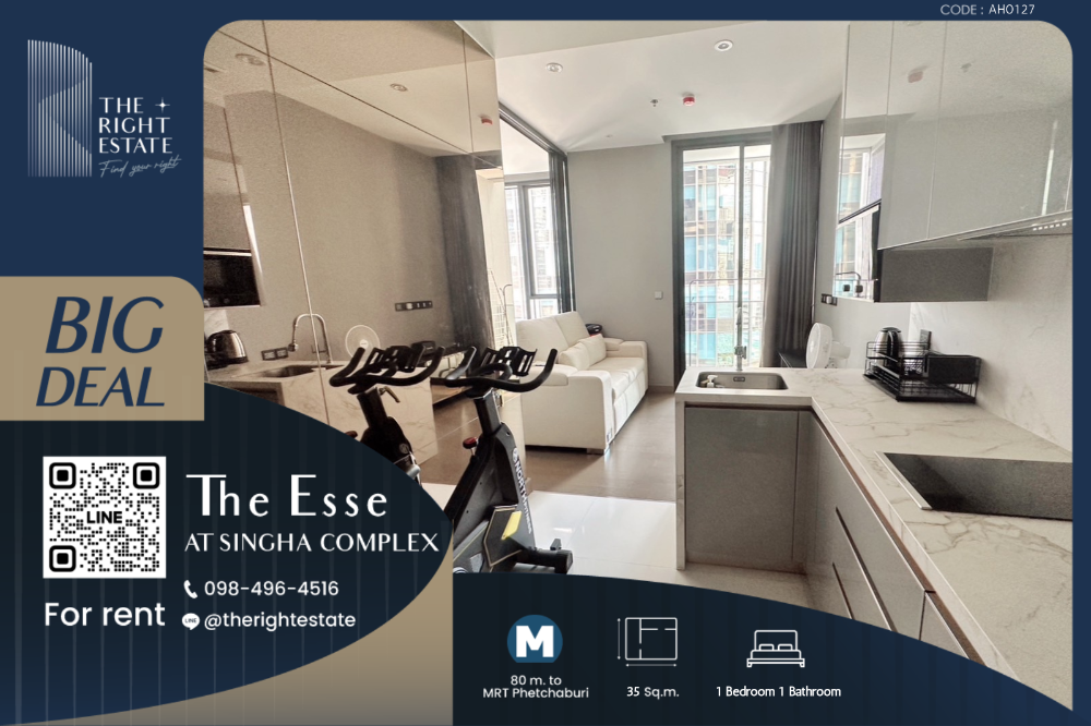 For RentCondoRama9, Petchburi, RCA : 🌿The Esse Singha Complex🌿 Nice room nice decoration 🛏 1 Bed 35 sq.m, Price negotiable!!! - Close to BTS Asoke