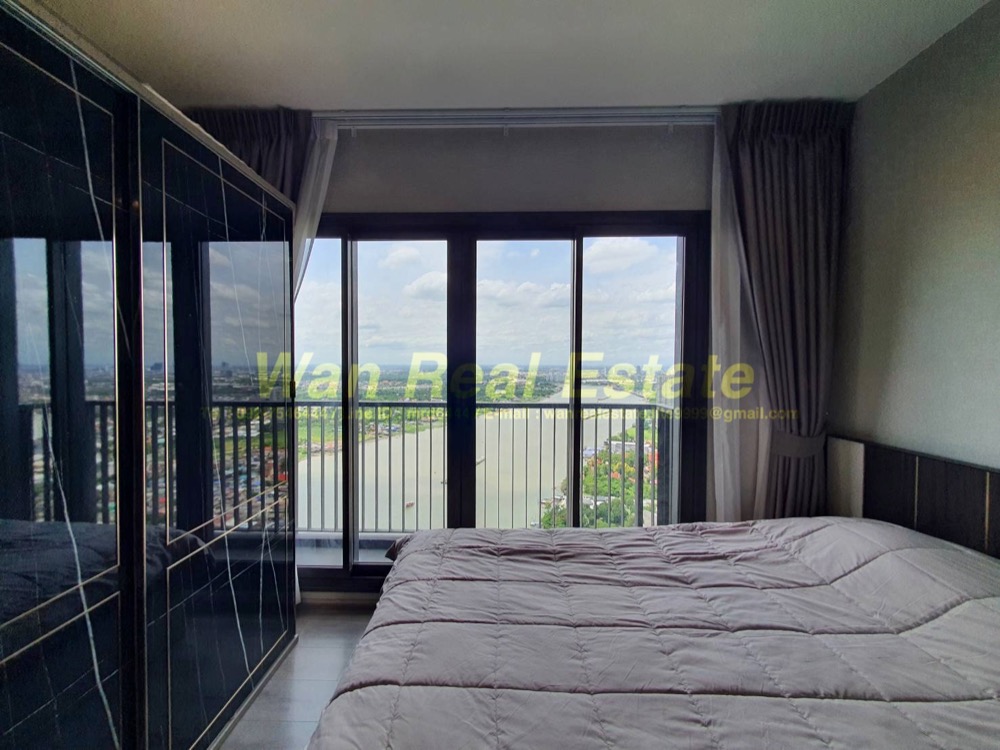 For RentCondoRattanathibet, Sanambinna : For rent, Politan Aqua, 43rd floor, size 31 sq m, river view, Koh Kret, river front zone. Beautifully decorated and ready to move in