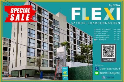 For SaleCondoWongwianyai, Charoennakor : For Sale FLEXI Sathon - Charoen Nakhon Nearby BTS Krung Thon Buri