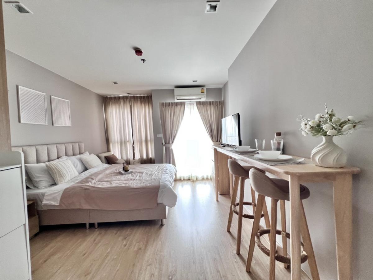 For RentCondoNonthaburi, Bang Yai, Bangbuathong : For rent‼️Casa Condo near Westgate @MRT Samyaek Bang Yai, 39th floor, size 21 sq m., furniture with electrical appliances. You can move in right away, city view, no buildings blocking it.