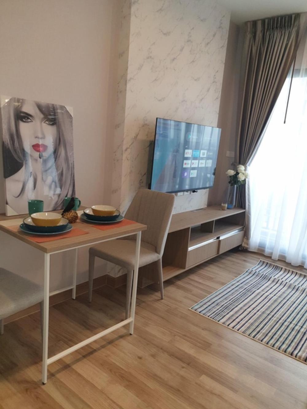 For RentCondoBangna, Bearing, Lasalle : NC-R1385 Condo for rent, Niche Mono Sukhumvit, Bearing 32 sqm., 1 bedroom, 1 living room, next to BTS, Bearing Station, 250 meters, built-in furniture and electrical appliances, washing machine, multiple programs, Hood, stove electric, refrigerator