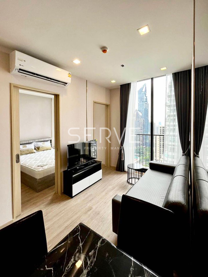 For RentCondoSukhumvit, Asoke, Thonglor : 🔥1 Bed Modern Style 34.74 Sq.m. Newest Condo Good Location Close to BTS Phrom Phong 450 m. at Noble STATE 39 Condo / For Rent