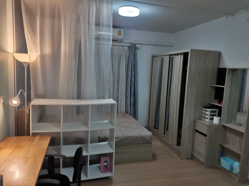 For SaleCondoPinklao, Charansanitwong : UNIO Charan 3 room for sale (28 sq m), Building C, 6th floor, kitchen partition, front building of project, near MRT Tha Phra