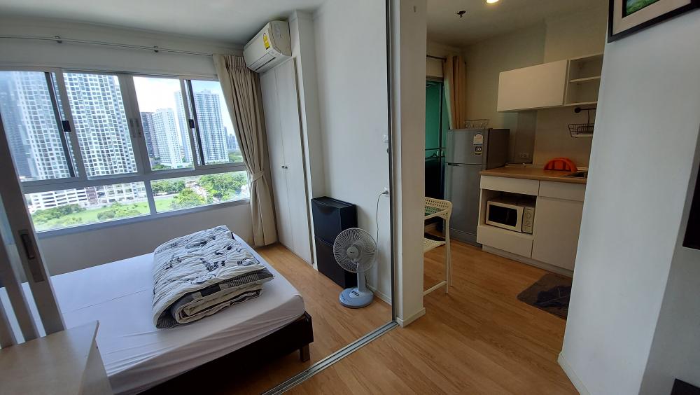 For RentCondoOnnut, Udomsuk : For rent, 1 bedroom, fully furnished, appliances, refrigerator, washing machine, Building A1, near 7-Eleven, near entrance/exit // Lumpini Ville Sukhumvit 77 Phase 2, near BTS On Nut, next to People Park