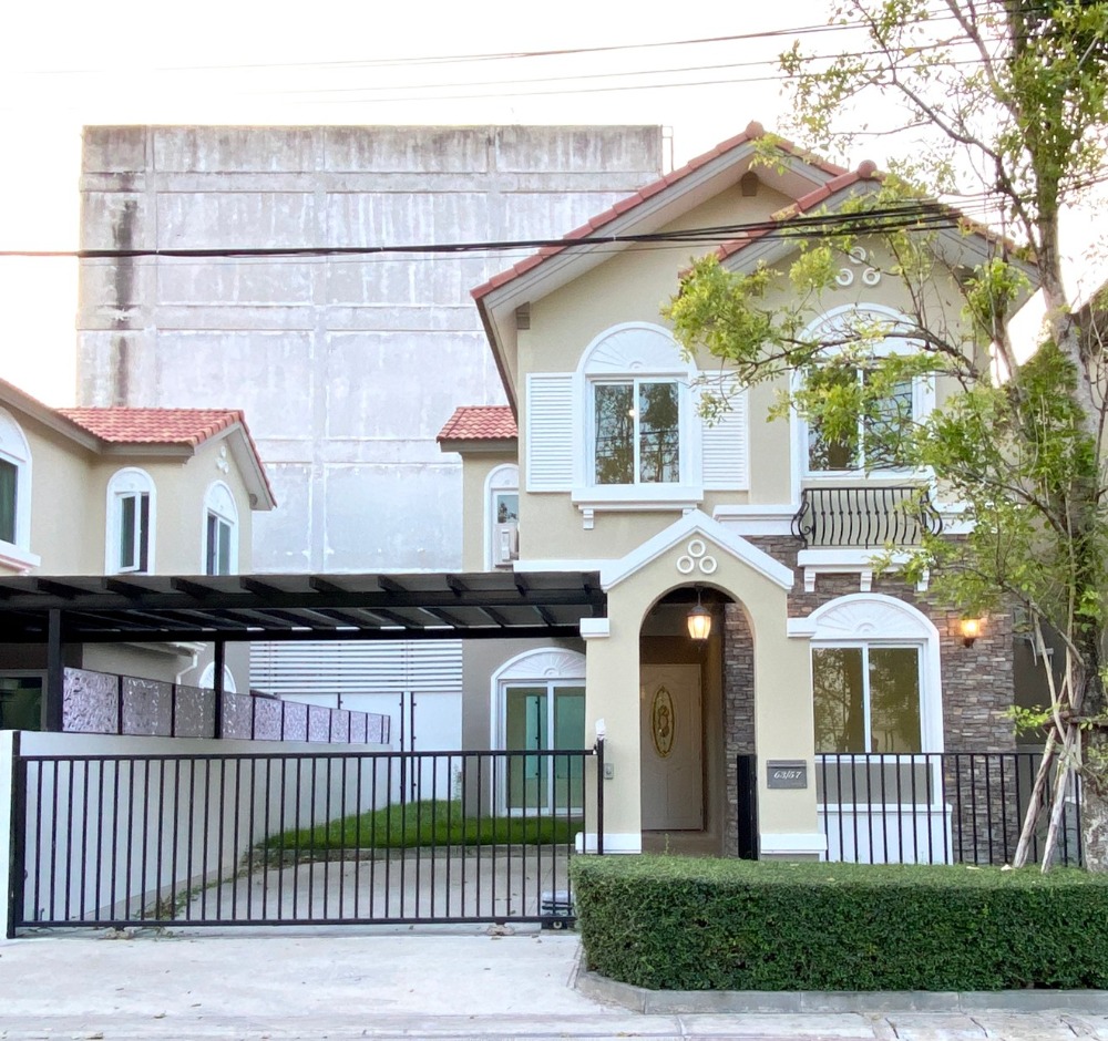 For SaleHouseSamut Prakan,Samrong : urgent!! 2 storey detached house for sale, 4 bedrooms, Meliso Park Srinakarin-Nam Daeng *New house, never lived *MRT Sri Dan Station