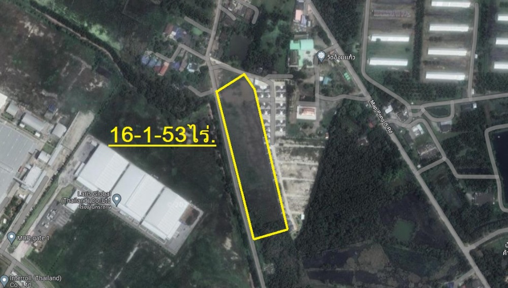 For SaleLandSriracha Laem Chabang Ban Bueng : Land for sale, size 16 rai, Map Pong Subdistrict, Phan Thong District, Chonburi.(Broker attached to owner)