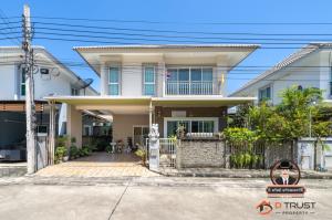 For SaleHouseSamut Prakan,Samrong : F-D for sale, twin houses, Baan Rim Suan Scenery, Bangna-Suvarnabhumi, 3 bedrooms, 3 bathrooms, fully furnished.