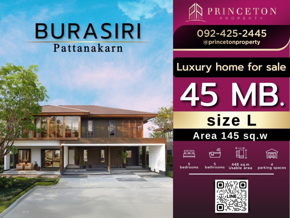 For SaleHousePattanakan, Srinakarin : House for sale Burasiri Pattanakarn