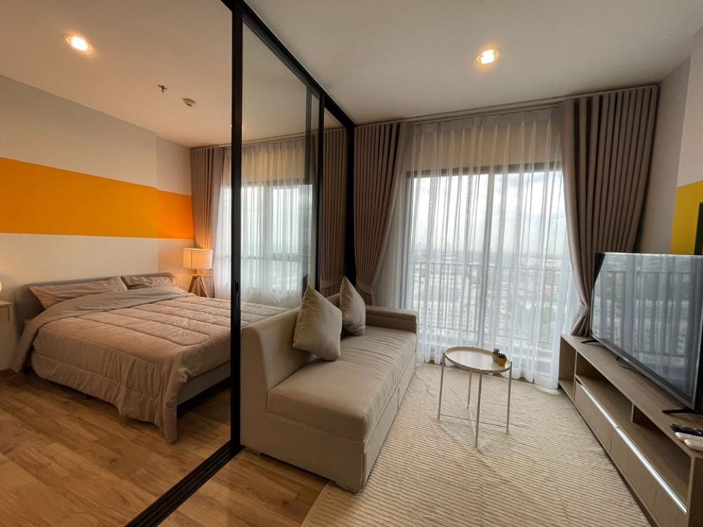 For RentCondoBangna, Bearing, Lasalle : For rent, Niche Mono Sukhumvit Bearing, drag your luggage in. can see Chao Phraya River and Bangkok Island, 18th floor, size 33 sqm, very beautiful view