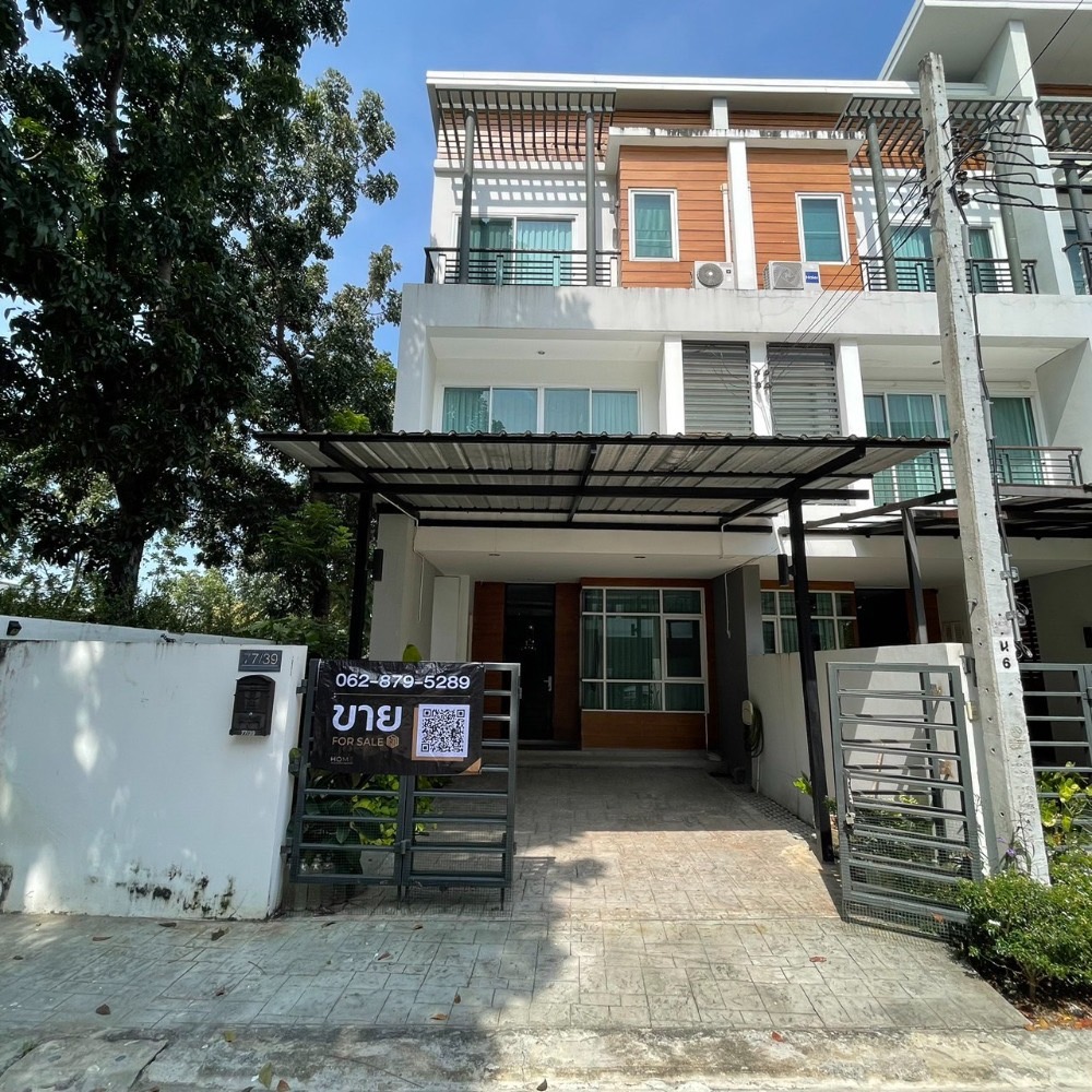 For SaleTownhouseChaengwatana, Muangthong : Townhome, corner house, next to the house has a beautiful garden ✨ The Sereno by Bonanza / 3 bedrooms (for sale), Sereno Townhome by Bonanza / 3 Bedrooms (FOR SALE) GAMET225