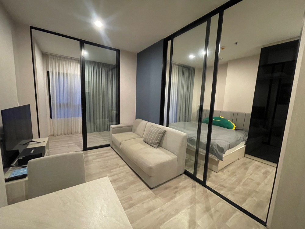 For RentCondoBangna, Bearing, Lasalle : 🛟Condo for rent, Niche Mono Mega Space Bangna, near Mega Bangna, central Bangna, high floor, beautiful view, fully furnished, only 12000--