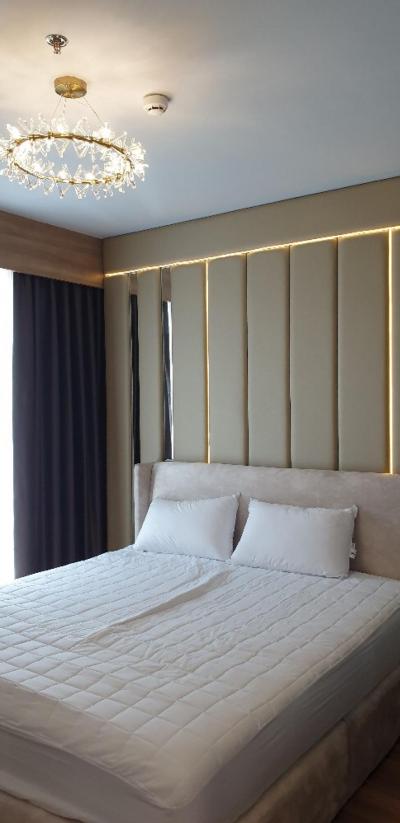 For RentCondoWongwianyai, Charoennakor : Condo for rent next to the Golden Line BTS, 2 bedrooms, 2 bathrooms, opposite Taksin Hospital, the room has just been completed, has not been rented yet.