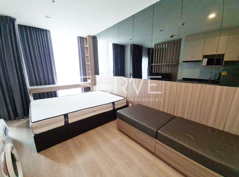 For RentCondoRatchadapisek, Huaikwang, Suttisan : Studio Nice Decorate High Fl 25+ Good Location MRT Thailand Cultural Centre 80 m. at Noble Revolve Ratchada 1 Condo / For Rent