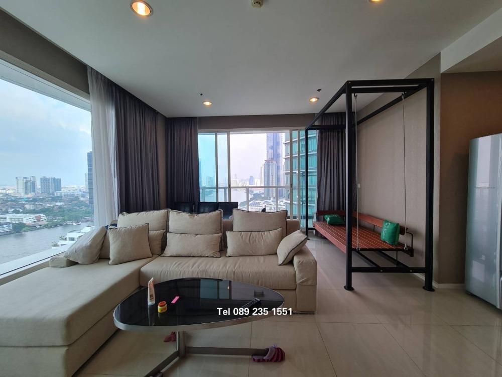 For SaleCondoSathorn, Narathiwat : For Sell Menam Residences 2 bed, high floor, with luxury built-in furniture, special price