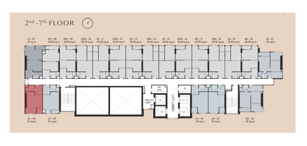 Sale DownCondoOnnut, Udomsuk : 🔥 Selling down payment 1 Bed 27 sq m. (corner room) new AP Layout, closed kitchen, central view, Intanin School (EmQuartier Group)