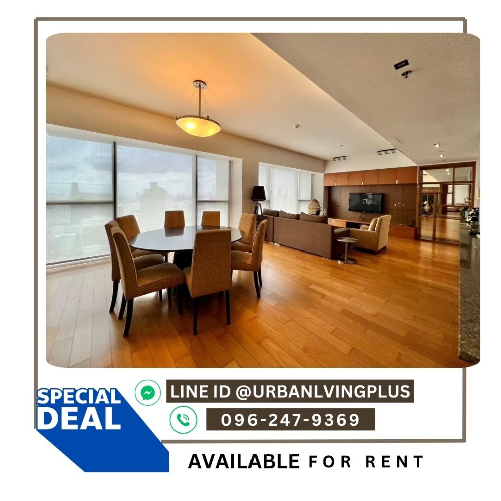 For RentCondoSathorn, Narathiwat : ( U20240925100 ) RARE ITEM ✨ !! For Rent The Met Sathorn Condo, 3 bedrooms, 4 bathrooms + 1 maidroom🧹 197 sq.m. High floor💥💥