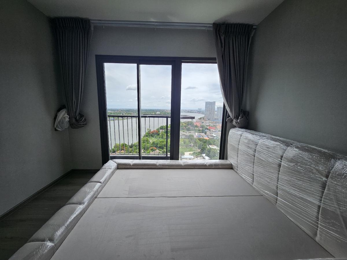 For RentCondoRattanathibet, Sanambinna : For rent, empty room, cheap price, river view, Koh Kret, The politan Aqua, size 30 sq.m., 20th floor, free of charge