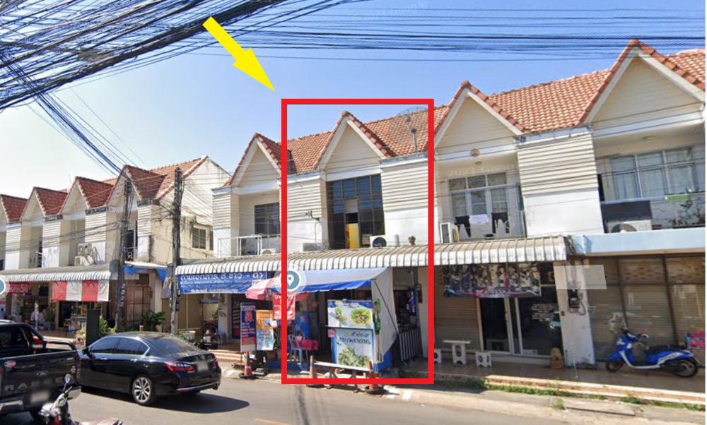 For SaleShophouseNong Khai : Urgent sale, 2-storey commercial building with land 23 square wa. 192 sq.m., area size 4.00x24.00 m., Nong Khai, good location on the road in front of Centerpoint.