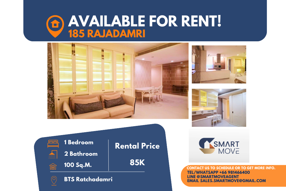 For RentCondoWitthayu, Chidlom, Langsuan, Ploenchit : Code C20221203182..........185 Rajadamri for rent, 2 bedroom, 2 bathroom, high floor, furnished, ready to move in, SUPER LUXURY!!