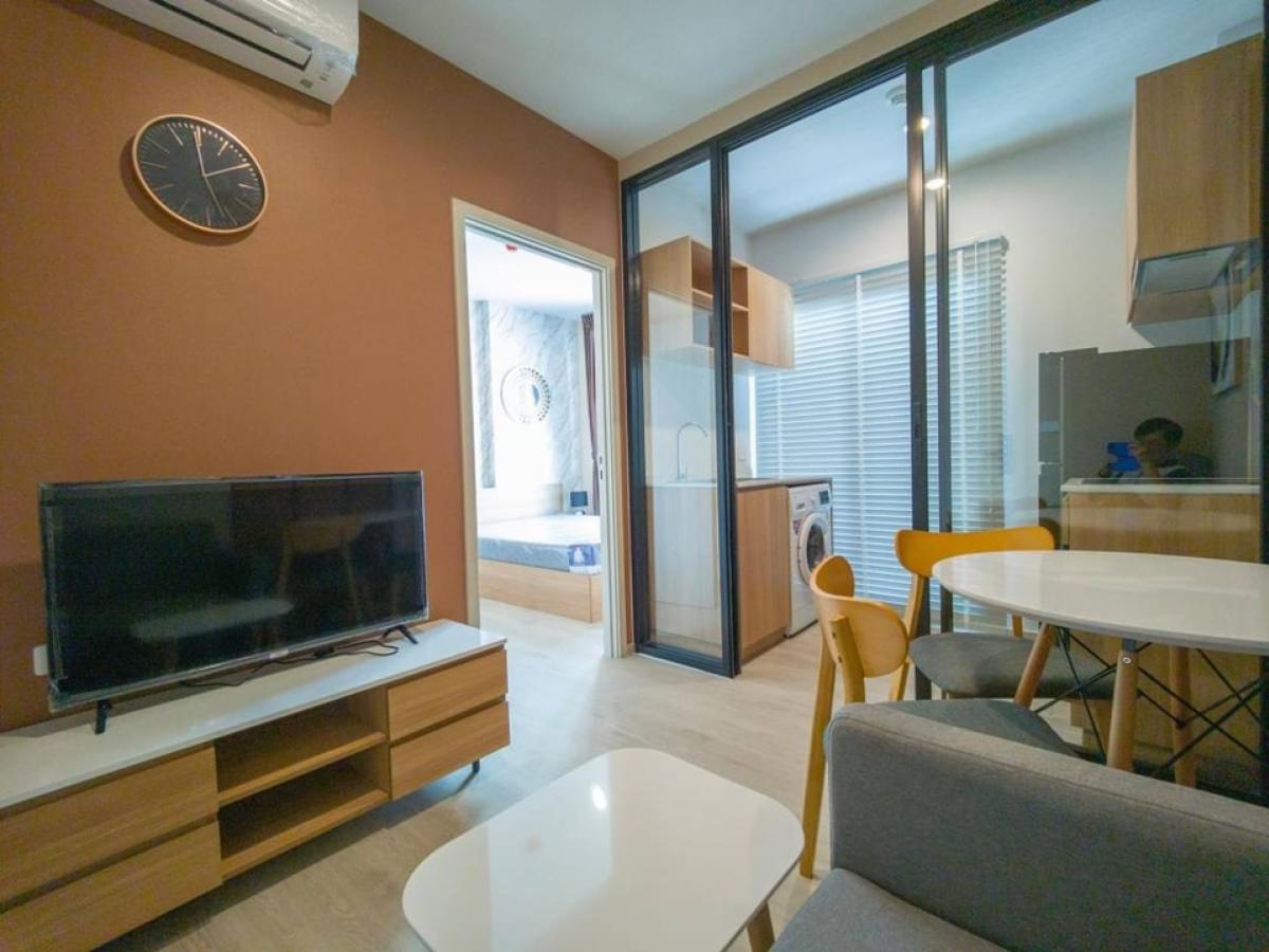 For RentCondoBangna, Bearing, Lasalle : NUE NOBLE CENTER Bangna, beautiful room, fully furnished, 25 sq m., 1 bedroom, 13,000 baht.