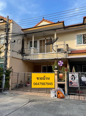 For SaleTownhouseSamut Prakan,Samrong : Townhomes Suriya Perfect 2 floors, 3 bedrooms, 2 bathrooms, fully furnished, 4 air conditioners, ready to move in, near Mega Bangna