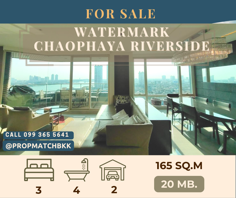 For SaleCondoWongwianyai, Charoennakor : For Sale  with tenant #WatermarkCondo #Riverside #LuxuryCondominium