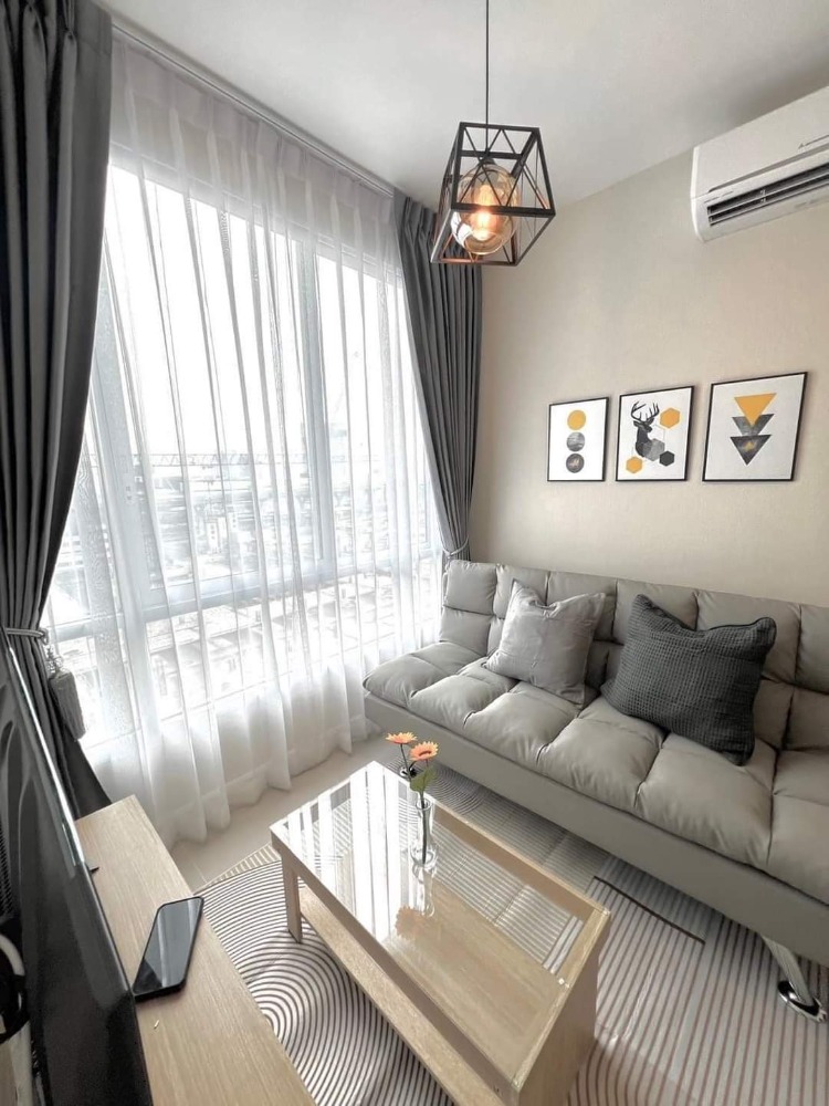 For RentCondoOnnut, Udomsuk : 🛟Condo for rent The Sky Sukhumvit 650m. BTS Udomsuk, beautiful room, 35 sq m., fully furnished, only 15000-