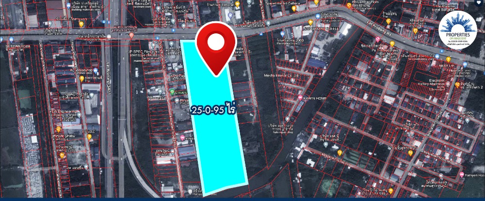 For SaleLandLadkrabang, Suwannaphum Airport : 📢 Beautiful land for sale on the main road. The back is next to the Prawet Canal, Buriram. Khlong Saen Saep District Lat Krabang area Near the intersection of Romklao Road...location next to the animal hospital The other side is next to a gas station ** A