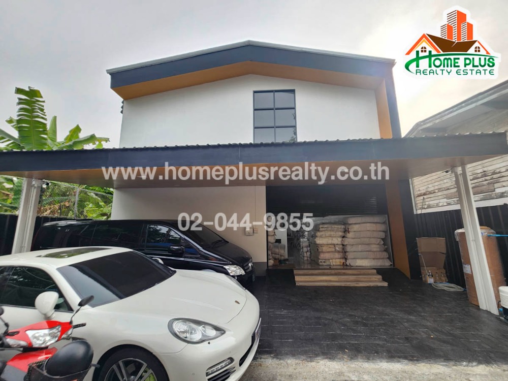 For SaleHouseRama9, Petchburi, RCA : 2 storey detached house with warehouse (new build) Soi Ratchadapisek 3 near the Chinese embassy