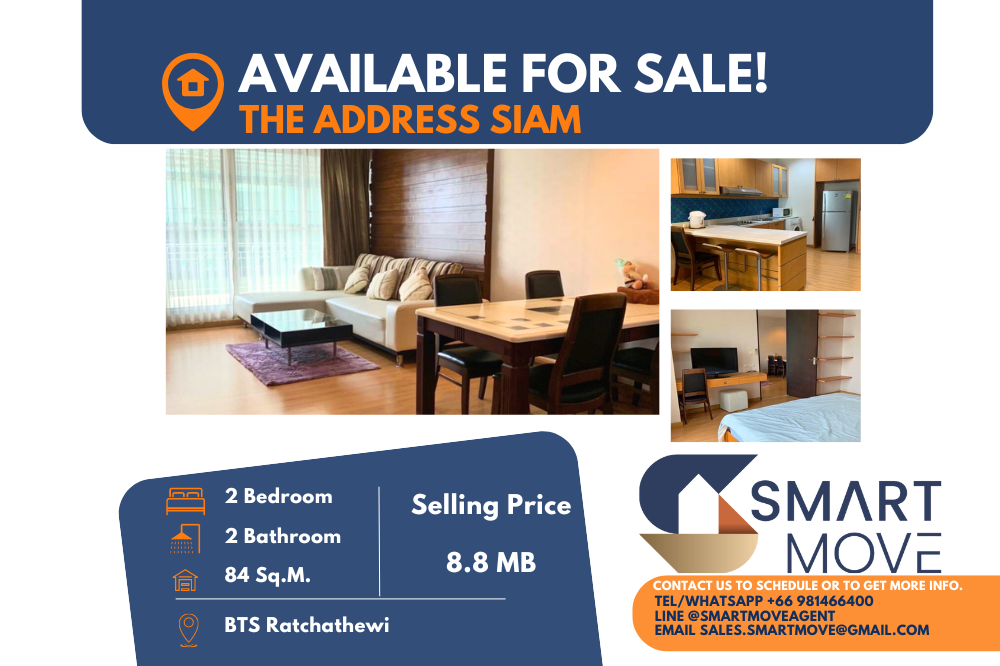 For SaleCondoRatchathewi,Phayathai : Code C20230107213....The Address Siam Sale with tenant, 2 bedroom, 2 bathroom, furnished, Special Deal!!