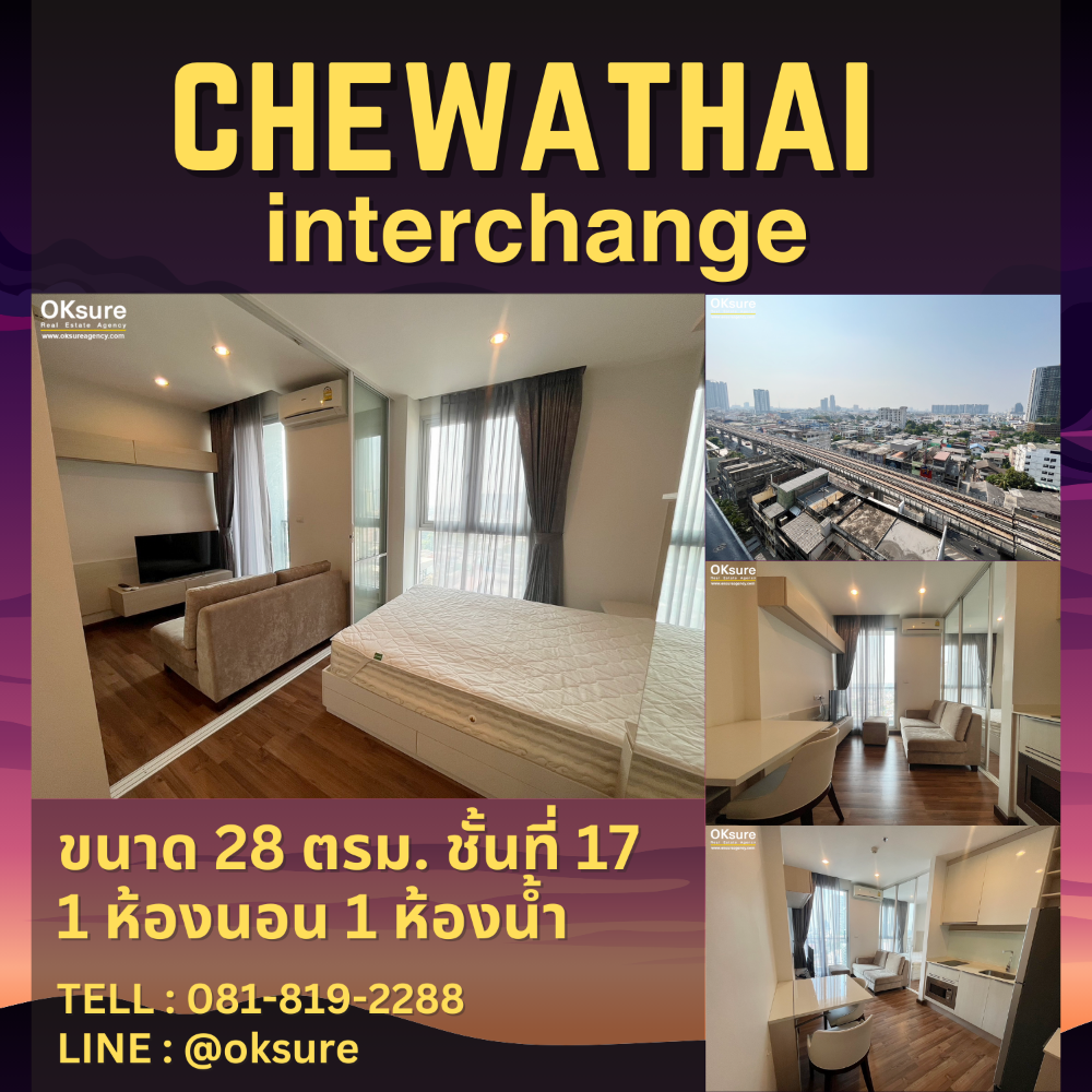 For RentCondoBang Sue, Wong Sawang, Tao Pun : 💎Condo for Rent Chewathai Interchange @ MRT Tao Poon Station (contain video)