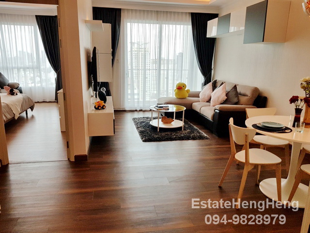 For RentCondoRatchathewi,Phayathai : EHH luxury condo for rent, Supalai, Supalai Elite Phayathai FL27, 1 bath, 61 sqm, beautiful, new, cheap, ready to move in.