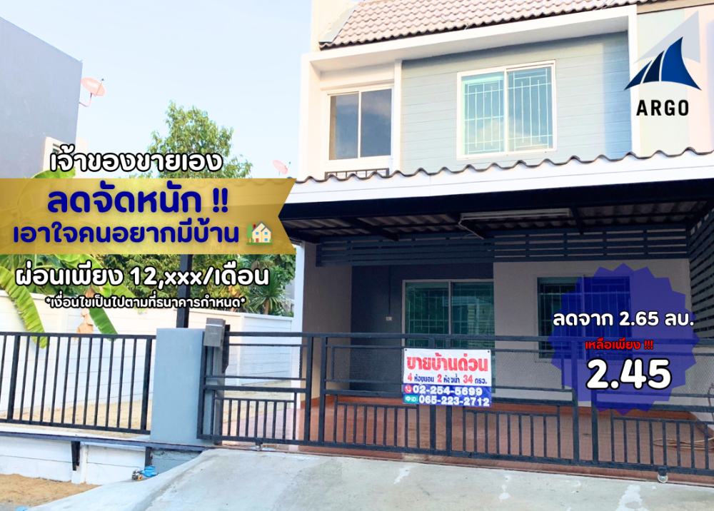 For SaleTownhouseChaengwatana, Muangthong : The Colors Tiwanon - Chaengwattana !!Direct deal from owner