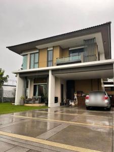 For SaleHouseChaengwatana, Muangthong : ⛺️🛣 2-storey detached house project on Ratchaphruek Road, Khlong Khoi Subdistrict, Pak Kret District Nonthaburi Province From the Sansiri brand, the house on the edge of the house, the area next to the house is very wide. Able to build 1 more house, large