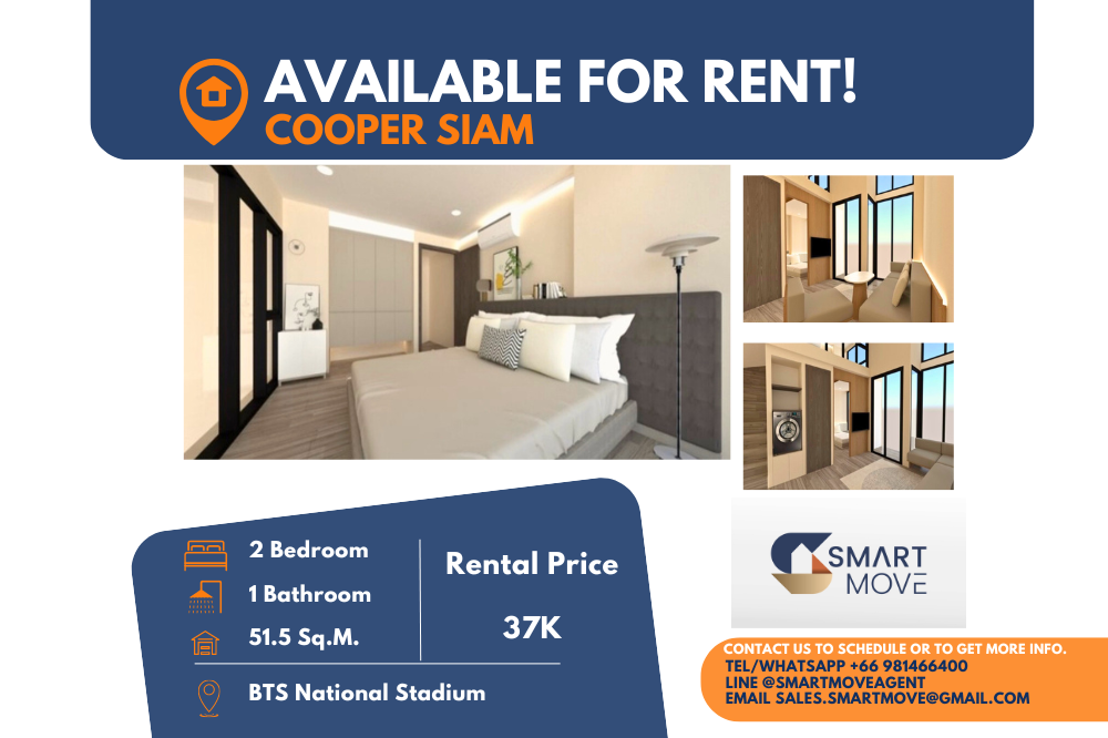 For RentCondoSiam Paragon ,Chulalongkorn,Samyan : Code C20230300078....Cooper Siam to rent, 2 bedroom 1 bathroom Loft, furnished, ready to move in